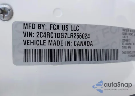 2020 Chrysler Voyager Lxi from USA, damaged, VIN 2C4RC1DG7LR266024